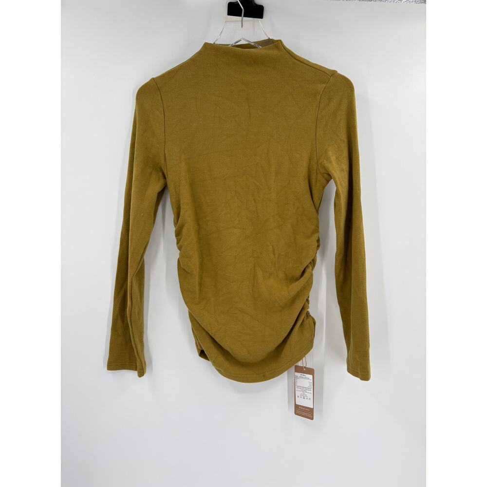 OGL Top Size S NEW ProWarm Thermal Ruched Sides Tuckable Mockneck Ginger Green - Picture 5 of 13